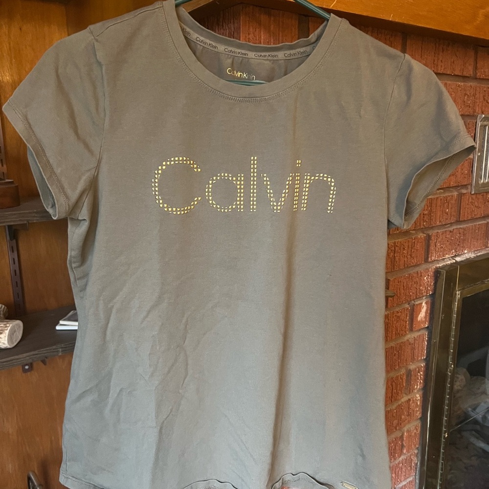 Calvin Klein Olive Green Women's Top